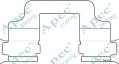 APEC BRAKING kit1056 -  Комплектующие, тормозные колодки